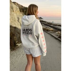 Dandy Worldwide Heart On Sleeves Small Sweatshirt Oversized